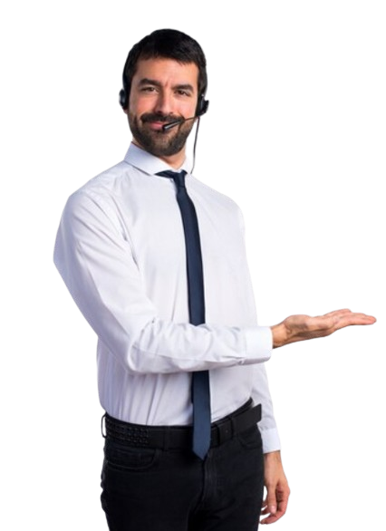 man pointing